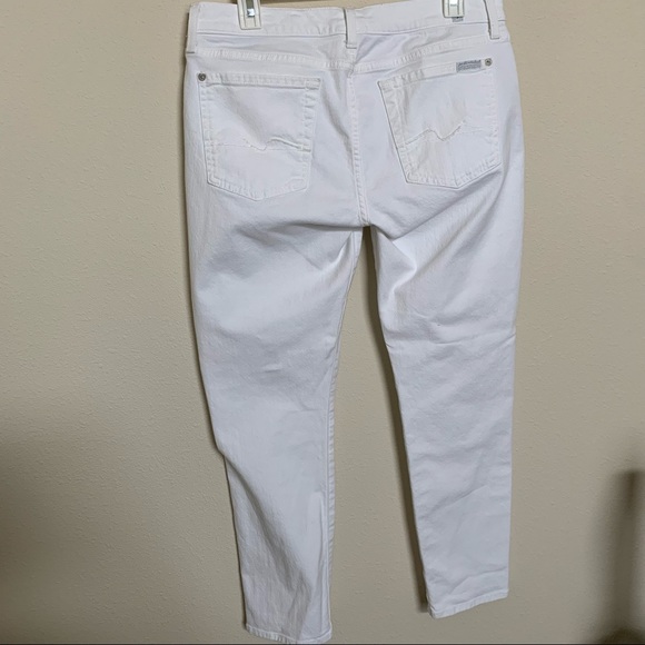 7 For All Mankind White Josafina High Waisted Jeans - Size 30 (EUC) - Picture 6 of 10